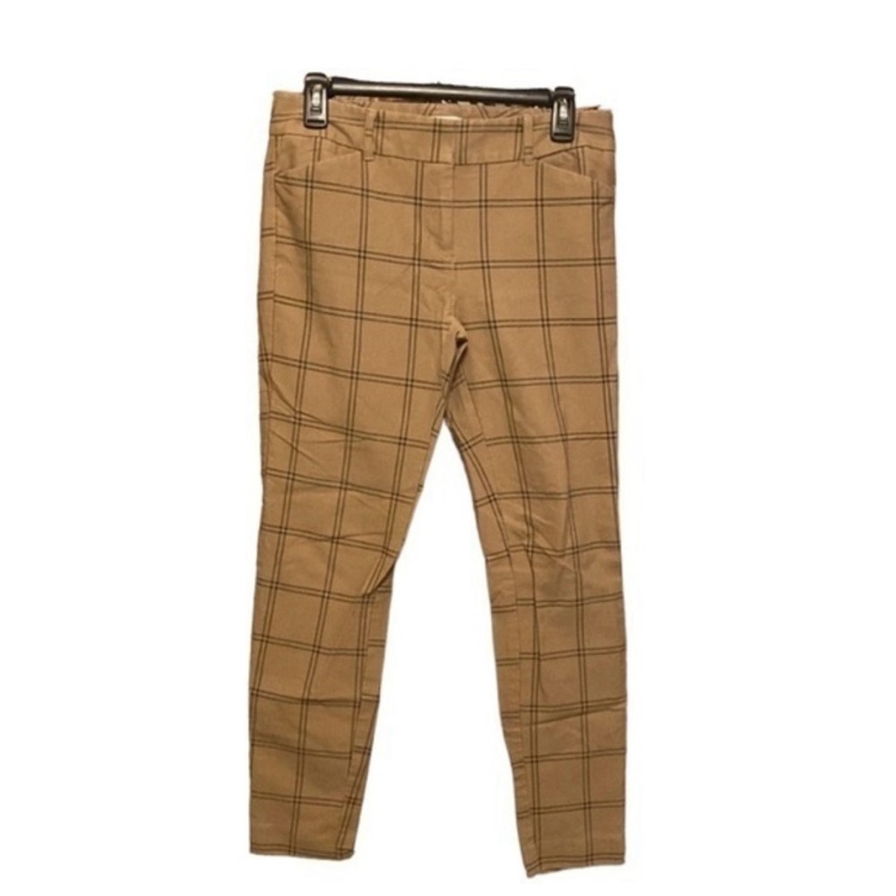 New York & Company Tan Plaid Chinos